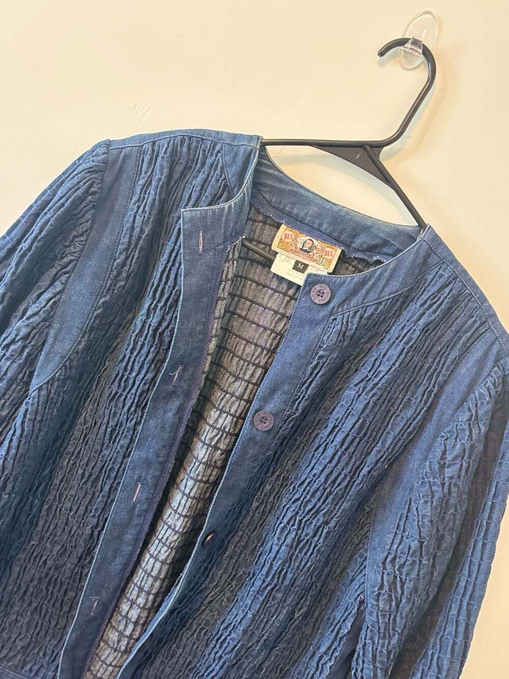 Vintage Gene Ewing BIS Shirred Denim Jacket